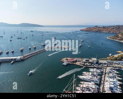 Vue aérienne impressionnante de Bodrum Marina en Turquie Banque D'Images