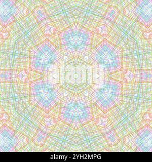 Arrière-plan abstrait avec motif concentrique de lignes de couleur Banque D'Images