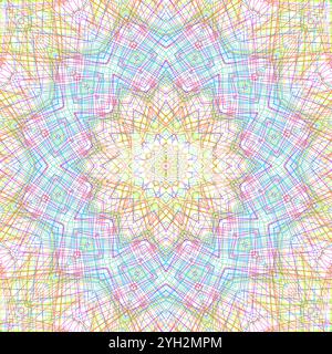 Arrière-plan abstrait avec motif concentrique de lignes de couleur Banque D'Images