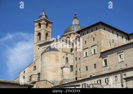 Palazzo Ducale, site du patrimoine mondial de l'UNESCO Urbino, Urbino et Pesaro district, Urbino, Marche, Italie, Europe Banque D'Images