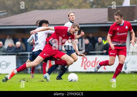 HEEMSTEDE, 09-11-2024, Sportcomplex RCH, Betnation Divisie, Dutch Tweede Divisie Football, saison 2024 / 2025. Match entre Koninklijke HFC - Quick Boys. Joueur de Quick Boys Milan Zonneveld. Banque D'Images