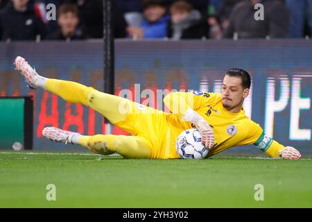 GRONINGEN, 09-11-2024, stade Euroborg, saison 2024/2025, match de football néerlandais Eredivisie entre le FC Groningen et le Sparta. Nick Olij, gardien de but du Sparta Rotterdam crédit : Pro Shots/Alamy Live News Banque D'Images