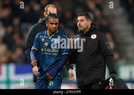 GRONINGEN, 09-11-2024, stade Euroborg, saison 2024/2025, match de football néerlandais Eredivisie entre le FC Groningen et le Sparta. Joueur de Sparta Rotterdam Kayky crédit : Pro Shots/Alamy Live News Banque D'Images