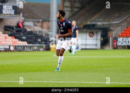 Dundee, Écosse. 9 novembre 2024. Eli Campbell en action lors du William Hill SPFL Premiership match entre Dundee United et Ross County au Tannadice Park, Dundee. Crédit : Connor Douglas/Alamy Live News Banque D'Images