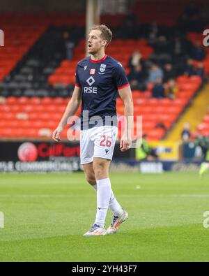 Dundee, Écosse. 9 novembre 2024. Jordan White en action lors du William Hill SPFL Premiership match entre Dundee United et Ross County au Tannadice Park, Dundee. Crédit : Connor Douglas/Alamy Live News Banque D'Images