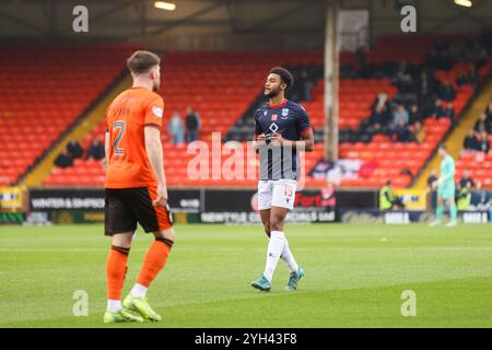 Dundee, Écosse. 9 novembre 2024. Eli Campbell en action lors du William Hill SPFL Premiership match entre Dundee United et Ross County au Tannadice Park, Dundee. Crédit : Connor Douglas/Alamy Live News Banque D'Images