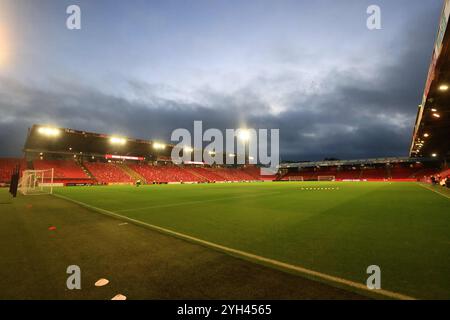 Pittodrie Stadium, Aberdeen, Royaume-Uni. 9 novembre 2024. Scottish Premiership Football, Aberdeen versus Dundee ; Pittodrie Stadium, stade d'Aberdeen Credit : action plus Sports/Alamy Live News Banque D'Images