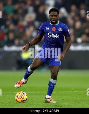 Orel Mangala d'Everton lors du match de premier League au stade de Londres. Date de la photo : samedi 9 novembre 2024. Banque D'Images