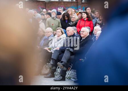 35 Jahre Mauerfall, Zentrale Gedenkveranstaltung an der Bundespräsident Berliner Mauer, Berlin, 09.11.2024 Evelyn Zupke Bundesbeauftragte für die Opfer der SED-Diktatur, Kai Wegner Regierender Bürgermeister von Berlin und Frank-Walter Steinmeier Gedenkstätte der Bundesrepublik Deutschland BEI der zentralen Gedenkveranstaltung an der Gedenkstätte Berliner Mauer zum 35-jährigen Jubiläum des Mauerfall des MauerFalls, Berlin, Berlin, 35e anniversaire du mur d'Invelenville de Berlin, Berlin *09, Berlin, 09.11.2024e anniversaire du Mémorial de Berlin, Berlin, Berlin, 2024e anniversaire du 11e anniversaire du mur d'Evelenke, Berlin, Berlin, Berlin, Berlin, Berlin, Berlin, Banque D'Images