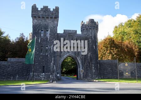 porte d'entrée au château d'ashford cong, comté de mayo, république d'irlande Banque D'Images