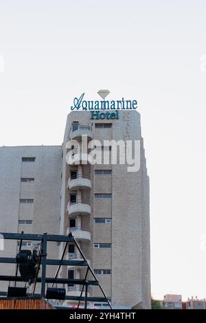 Eilat, Israël- 10 mai 2024 : vue extérieure de l'hôtel Aquamarine Banque D'Images