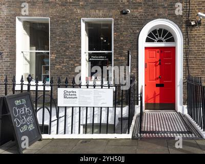 Musée Charles Dickens, Doughty Street, Londres Banque D'Images