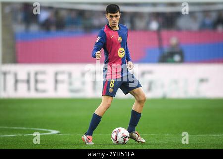 Barcelone, Espagne. 03 Nov, 2024. Pedro GONZALEZ LOPEZ (Pedri) de Barcelone lors du match de football de la Liga entre le FC Barcelone et le RCD Espanyol de Barcelone le 3 novembre 2024 à l'Estadi Olimpic Lluis Companys à Barcelone, Espagne - photo Matthieu Mirville (S Ros)/DPPI crédit : DPPI Media/Alamy Live News Banque D'Images