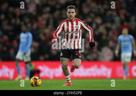 Stadium of Light, Sunderland le samedi 9 novembre 2024. Aaron Connolly de Sunderland lors du match de championnat Sky Bet entre Sunderland et Coventry City au Stadium of Light, Sunderland le samedi 9 novembre 2024. (Photo : Michael Driver | mi News) crédit : MI News & Sport /Alamy Live News Banque D'Images