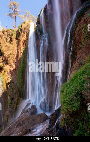 Ouzoud tombe dans la province d'Azilal au Maroc. Banque D'Images