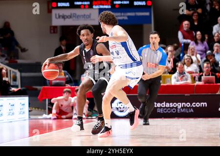 Christian Vital (Bertram Derthona Tortona) pendant Unahotels Reggio Emilia vs Bertram Derthona Tortona, match italien de basket-ball Serie A à Reggio Emilia, Italie, 09 novembre 2024 Banque D'Images