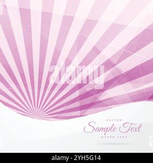 Fond violet abstrait avec des rayons et des formes géométriques Illustration de Vecteur