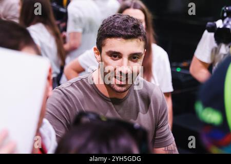 Milan, observations de célébrités - Andrea Iannone rencontre les fans à l'EICMA pour le 110ème anniversaire du salon du cycle et de la moto à Rho Fiera Milano. Sur la photo : Andrea Iannone Banque D'Images