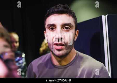 Milan, observations de célébrités - Andrea Iannone rencontre les fans à l'EICMA pour le 110ème anniversaire du salon du cycle et de la moto à Rho Fiera Milano. Sur la photo : Andrea Iannone Banque D'Images