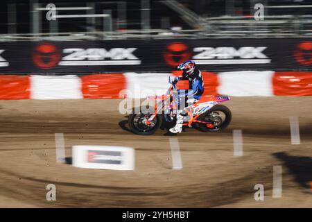 Milan, la Champions Charity Race lors de l'édition EICMA pour les 110 ans du salon du cycle et de la moto à Rho Fiera Milano. Sur la photo : Casey Stoner Banque D'Images