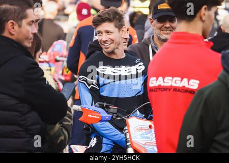 Milan, la Champions Charity Race lors de l'édition EICMA pour les 110 ans du salon du cycle et de la moto à Rho Fiera Milano. Sur la photo : Casey Stoner Banque D'Images