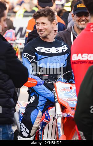 Milan, la Champions Charity Race lors de l'édition EICMA pour les 110 ans du salon du cycle et de la moto à Rho Fiera Milano. Sur la photo : Casey Stoner Banque D'Images