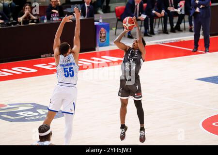 Christian Vital (Bertram Derthona Tortona) pendant Unahotels Reggio Emilia vs Bertram Derthona Tortona, match italien de basket-ball Serie A à Reggio Emilia, Italie, 09 novembre 2024 Banque D'Images