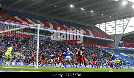 Cardiff, Royaume-Uni. 09 novembre 2024. Une vue générale de l'action. EFL Skybet championnat match, Cardiff City contre Blackburn Rovers au Cardiff City Stadium à Cardiff, pays de Galles, samedi 9 novembre 2024. Cette image ne peut être utilisée qu'à des fins éditoriales. Usage éditorial exclusif, photo par Andrew Orchard/Andrew Orchard photographie sportive/Alamy Live News crédit : Andrew Orchard photographie sportive/Alamy Live News Banque D'Images