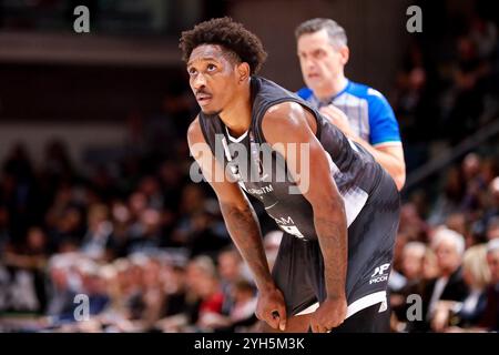 Christian Vital (Bertram Derthona Tortona) pendant Unahotels Reggio Emilia vs Bertram Derthona Tortona, match italien de basket-ball Serie A à Reggio Emilia, Italie, 09 novembre 2024 Banque D'Images