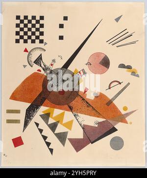 Komposition mit Schachbrett Orange / composition avec Checkerboard Orange lithographie par Wassily Kandinsky, 1923 Banque D'Images