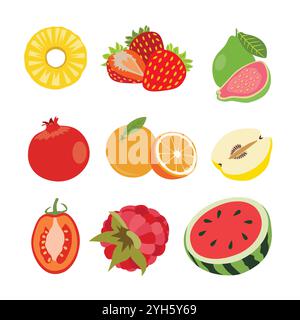 Fruits tropicaux Extravaganza. Illustration vectorielle Illustration de Vecteur