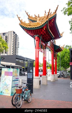 Chinatown Piafang Gate, Chinatown Adelaide, Moonta Street, Adélaïde, Australie méridionale, Australie Banque D'Images