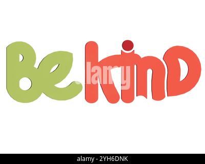 Le symbole de logo BE Kind convient à la fabrication d'autocollants, de papiers peints et d'illustrations. Illustration de Vecteur