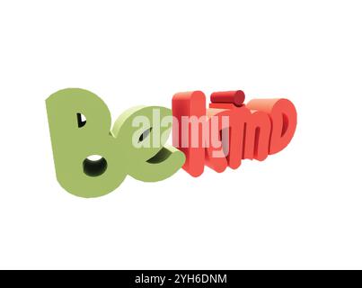Le symbole de logo BE Kind convient à la fabrication d'autocollants, de papiers peints et d'illustrations. Illustration de Vecteur