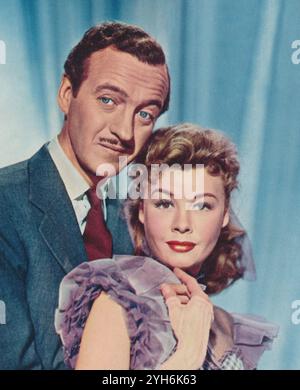 1951 phot publicitaire de David Niven et Vera-Ellen pour le film musical Happy Go Lovely, réalisé par H. Bruce Humberstone. Banque D'Images