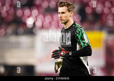 Leipzig, Allemagne. 09 novembre 2024. Le gardien Moritz Nicolas (33 ans) du Borussia Mönchengladbach s’échauffe avant le match de Bundesliga entre le RB Leipzig et le Borussia Mönchengladbach au Red Bull Arena de Leipzig. Crédit : Gonzales photo/Alamy Live News Banque D'Images