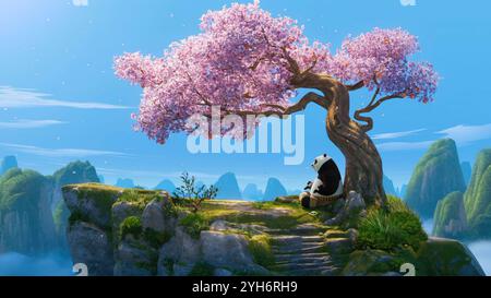 KUNG Fu PANDA 4 (2024), réalisé par MIKE MITCHELL et STEPHANIE STINE. Crédit : DreamWorks animation / Universal Pictures / album Banque D'Images