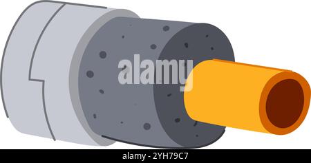 illustration vectorielle de dessin animé d'isolation de tuyau froid Illustration de Vecteur