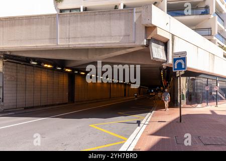 Tunnel de Monaco - tunnel Louis-II un des secteurs du circuit du Grand Prix de Monaco, Monaco, Monte Carlo, Sud de la France, Europe Banque D'Images