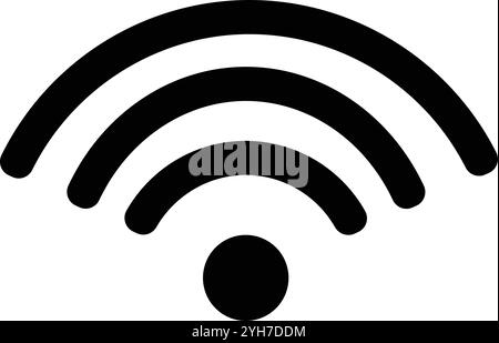 Logo wi-fi noir et blanc Illustration de Vecteur