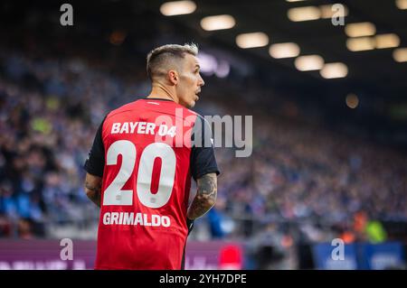 Bochum, Allemagne. 09 novembre 2024. Alejandro Grimaldo (LEV) VfL Bochum - Bayer Leverkusen 09.11.2024 Copyright (nur für journalistische Zwecke) par : M Banque D'Images