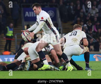 Londres, Royaume-Uni. 09 novembre 2024. L'anglais Ben Spencer (Bath Rugby) en action lors des Autumn Nations Series entre l'Angleterre et l'Australie (Wallabies) au stade Allianz, Twickenham, Londres le 9 novembre 2024 crédit : action Foto Sport/Alamy Live News Banque D'Images