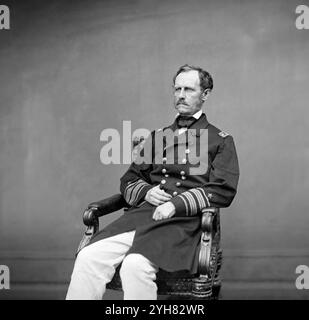 Portrait du contre-amiral John Adolphus Bernard Dahlgren, officier de la marine des États-Unis. Créé entre 1860-65. Créé par Mathew Brady. Banque D'Images