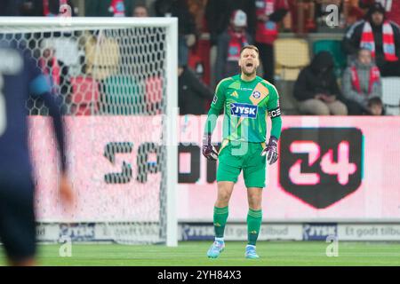 Silkeborg, Danemark. 10 novembre 2024. Silkeborg moeder Randers FC i Superligaen soendag den 10. novembre 2024 paa JYSK Park i Silkeborg soendag den 10. novembre 2024. Crédit : Ritzau/Alamy Live News Banque D'Images