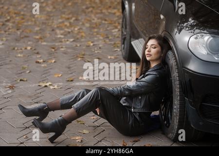 Beauté captivante dans l'élégance urbaine de l'automne. Banque D'Images