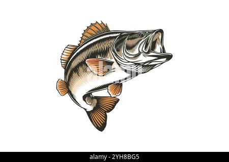 Illustrations de modèle de conception de clipart vectoriel de poisson basse Illustration de Vecteur