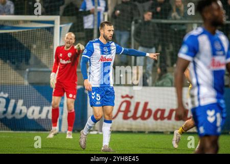 Odense, Danemark. 09 novembre 2024. Mihajlo Ivancevic (5 ans) d'Odense BK vu lors du match NordicBet Liga entre Odense BK et AC Horsens au Parc énergétique naturel d'Odense. Crédit : Gonzales photo/Alamy Live News Banque D'Images