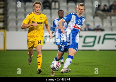 Odense, Danemark. 09 novembre 2024. Jakob Bonde (6 ans) d'Odense BK vu lors du match NordicBet Liga entre Odense BK et AC Horsens au parc énergétique naturel d'Odense. Crédit : Gonzales photo/Alamy Live News Banque D'Images