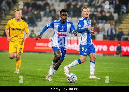 Odense, Danemark. 09 novembre 2024. Alasana Manneh (8 ans) de Odense BK vu lors du match NordicBet Liga entre Odense BK et AC Horsens au parc énergétique naturel à Odense. Crédit : Gonzales photo/Alamy Live News Banque D'Images
