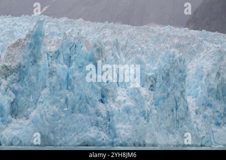 Alaska, baie LeConte, glacier LeConte. Face du glacier. Banque D'Images